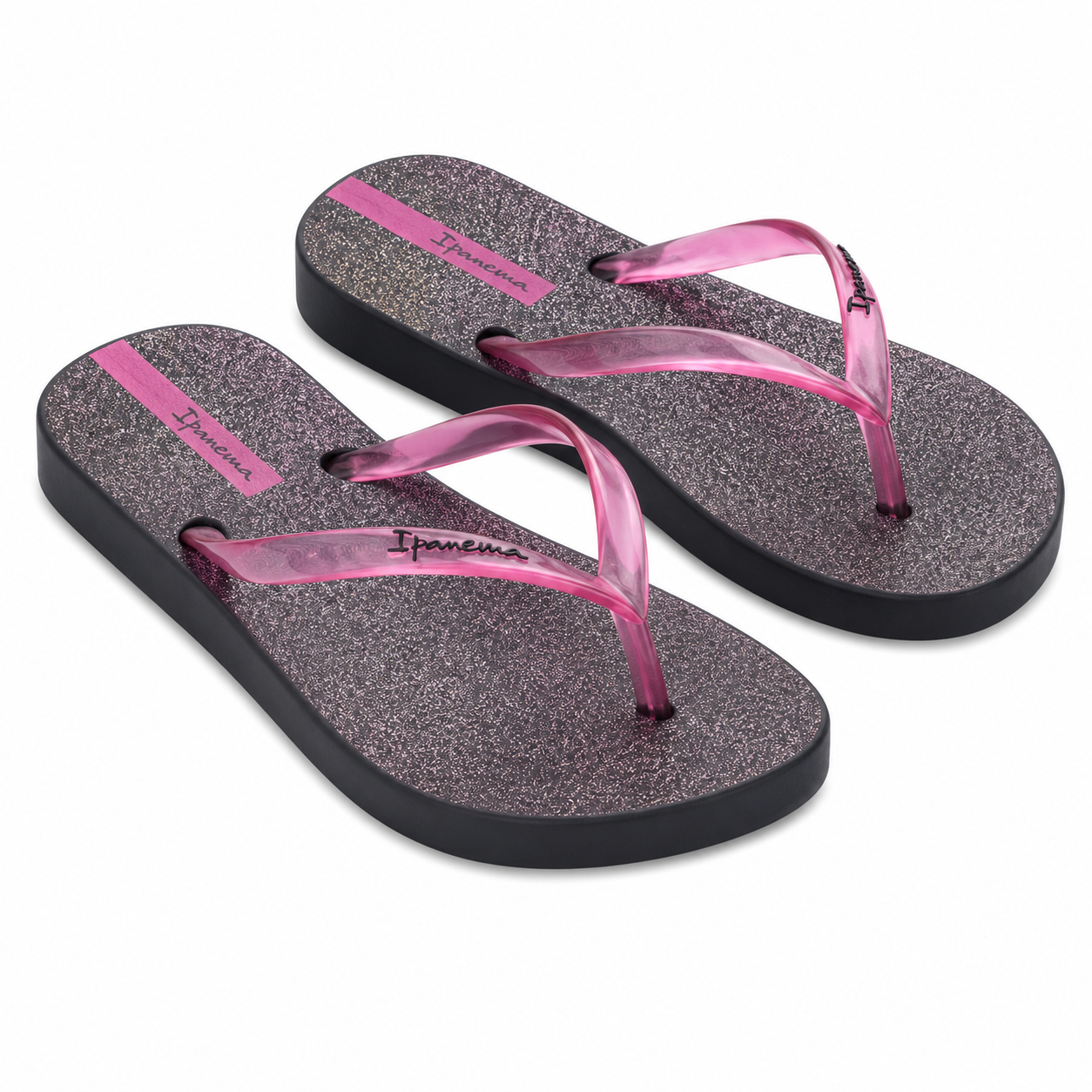 IPANEMA GLITTER KIDS - BLACK/GLITTER PINK