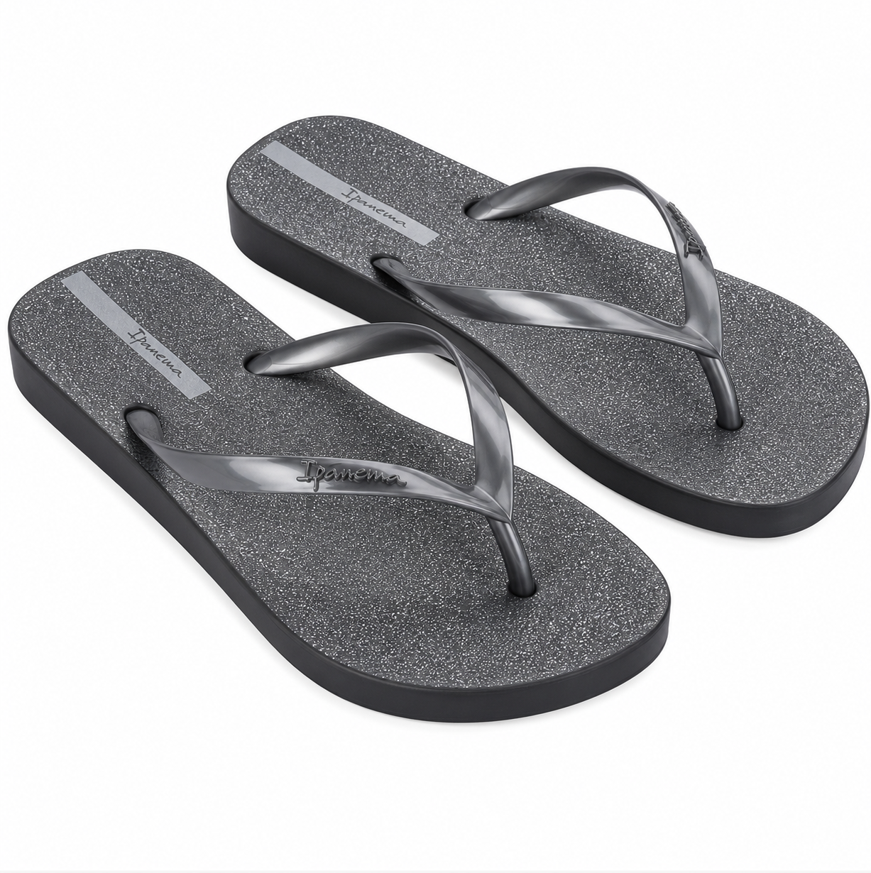 IPANEMA GLITTER FEM - BLACK/BLACK GLITTER SILVER