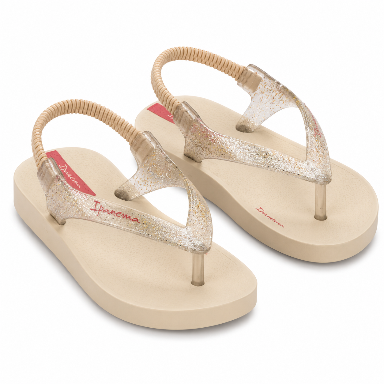 IPANEMA GLITTER BABY - BEIGE/GOLD GLITTER/PINK