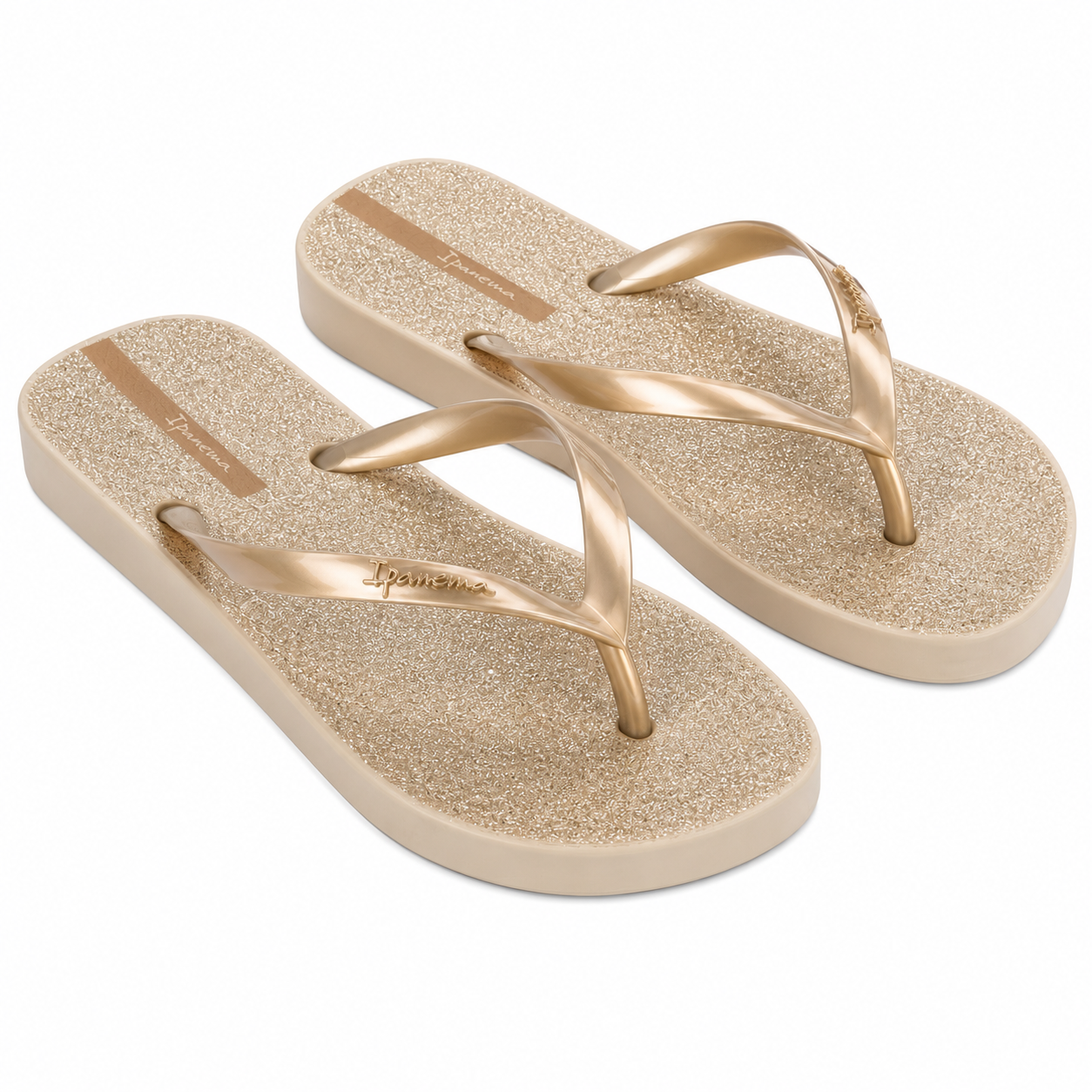 IPANEMA GLITTER FEM - BEIGE/GOLD GLITTER SILVER