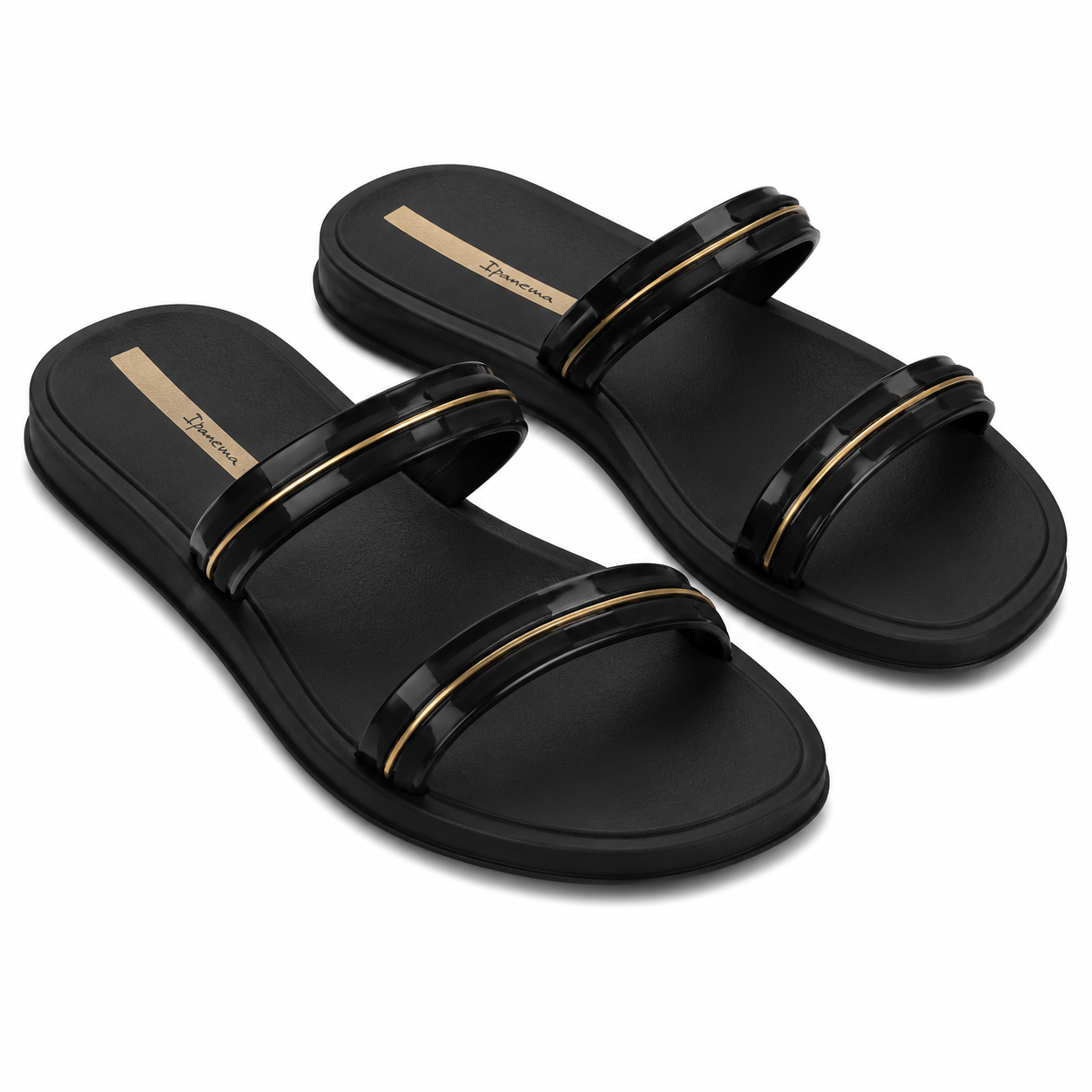 IPANEMA GLOW SLIDE AD - BLACK/BLACK/GOLD